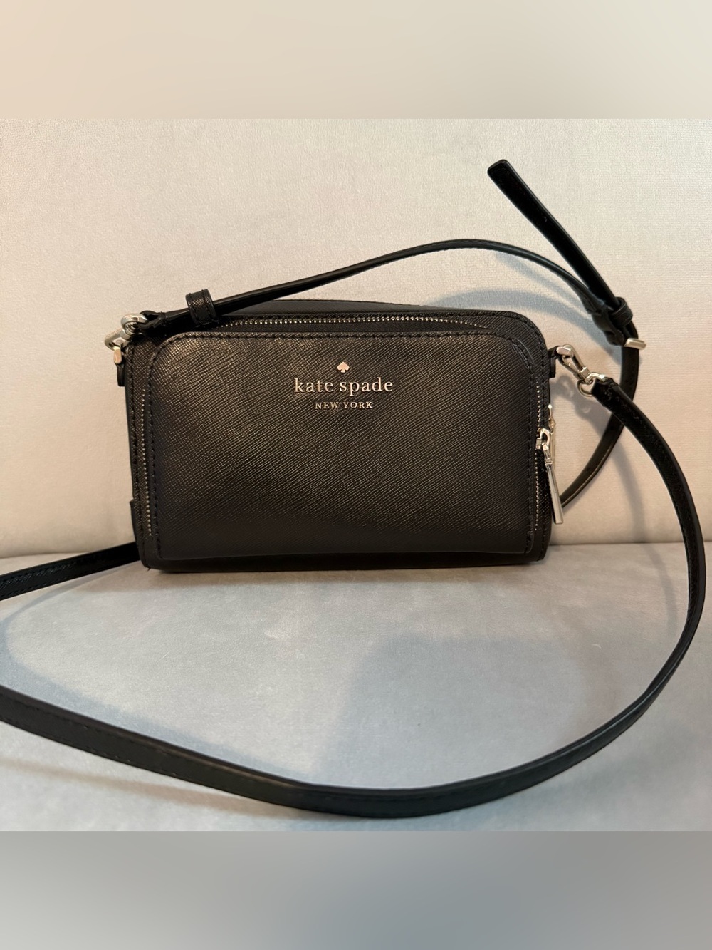 kate spade Black Leather Crossbody bag